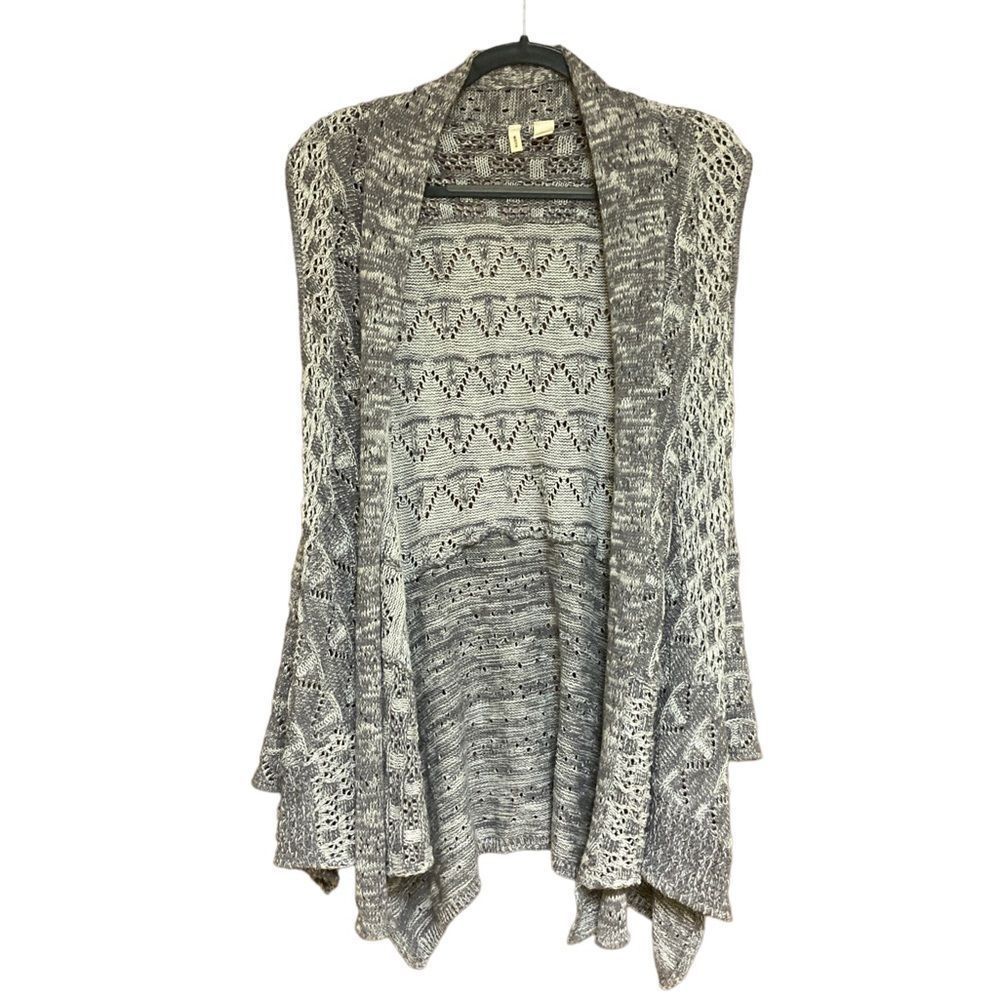 Anthropologie Gray Patterned Cardigan